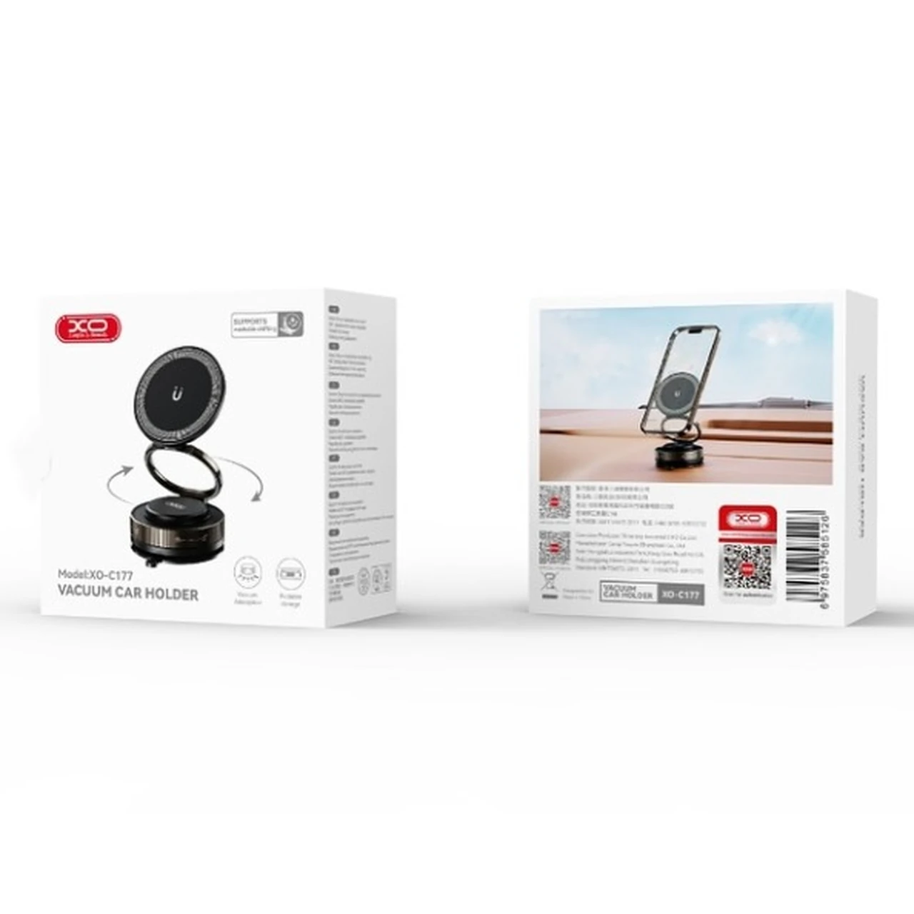هولدر گوشی موبایل وکیومی مگنتی XO مدل XO-C177 - مشکی